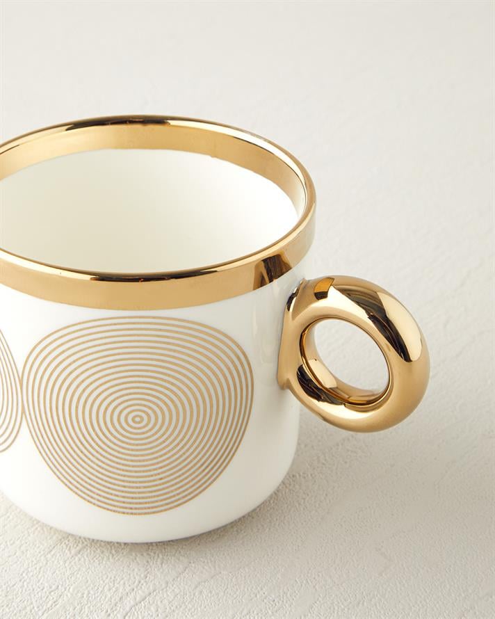 Gold Swirl New Bone China Mug 380 ml Gold