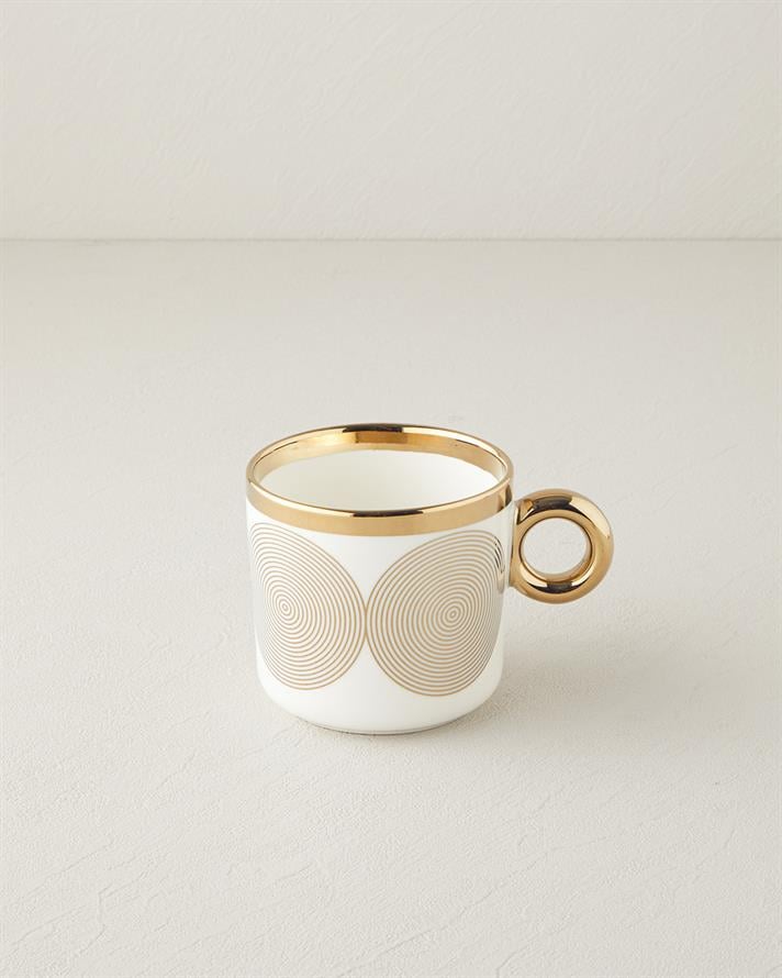 Gold Swirl New Bone China Mug 380 ml Gold