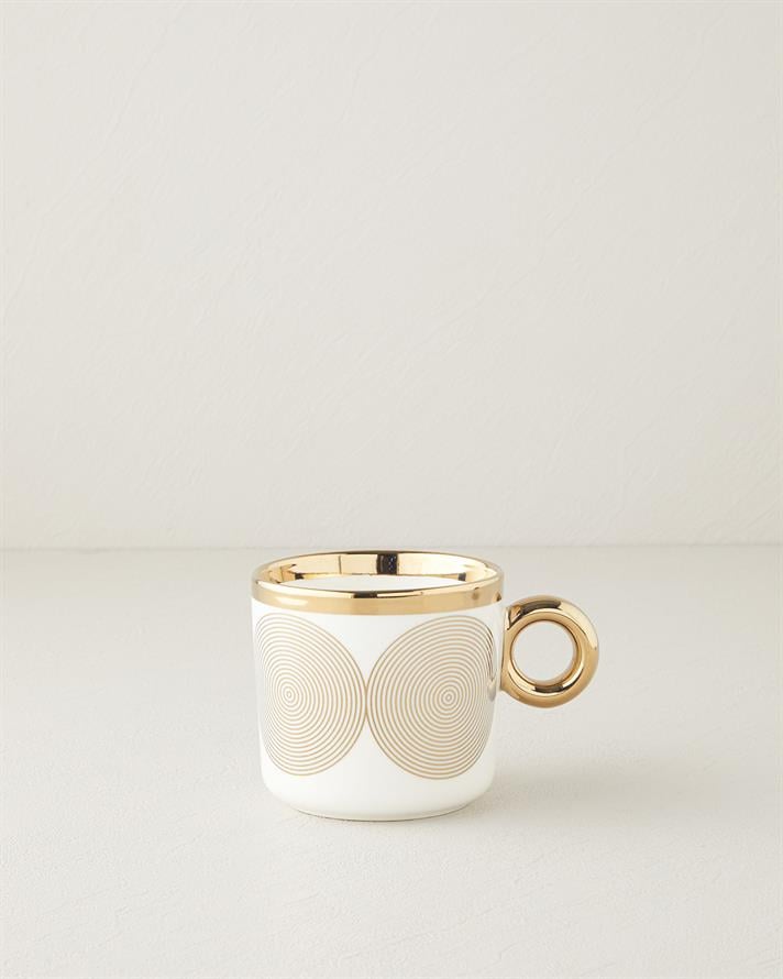 Gold Swirl New Bone China Mug 380 ml Gold