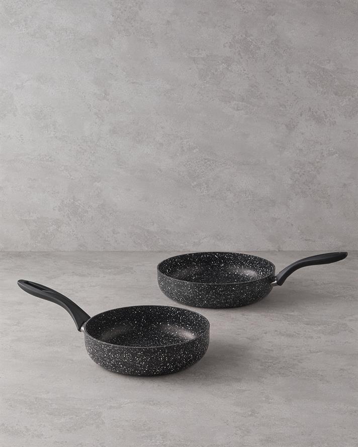 Granada Aluminum 2 Piece Pan Set Black