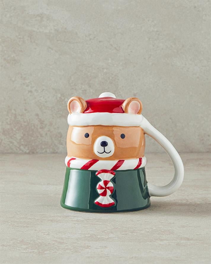 Happy Bear Dolomite Christmas Mug 300 ml Colorful