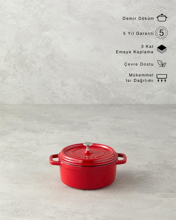 Hecha Cast Iron Mini Cookware Red