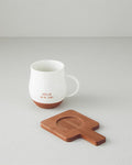 Hello New Day New Bone China Coaster Mug 450 ml White