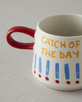 Jolly Beach Stoneware Mug Blue-Red