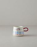 Jolly Beach Stoneware Mug Blue-Red