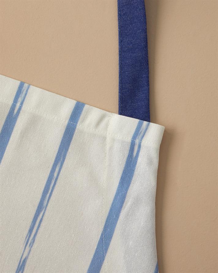 Jolly Blue Cotton Kitchen Apron 60x75 cm White - Blue