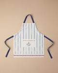 Jolly Blue Cotton Kitchen Apron 60x75 cm White - Blue