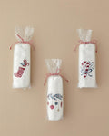 Jolly Cheers Cotton Embroidered Hand Towel 30x50 cm Ecru