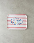 Jolly Fish Melamine Non-Slip Tray 27x36 cm Red