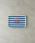 Jolly Waves Melamine Non-Slip Tray 20x28,5 cm Navy