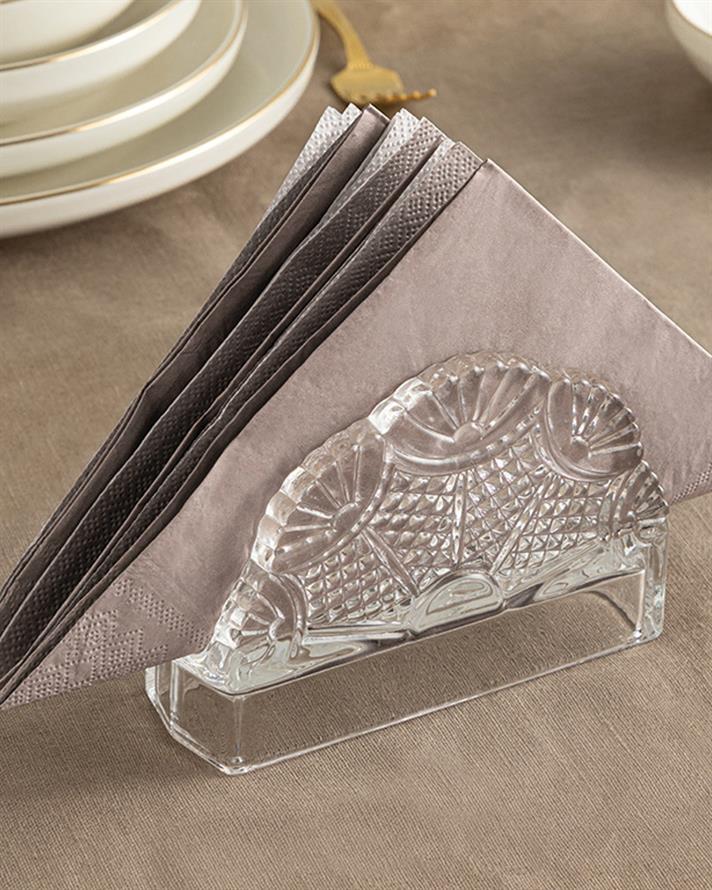 Karissa Glass Napkin Holder 13x9 cm Transparent