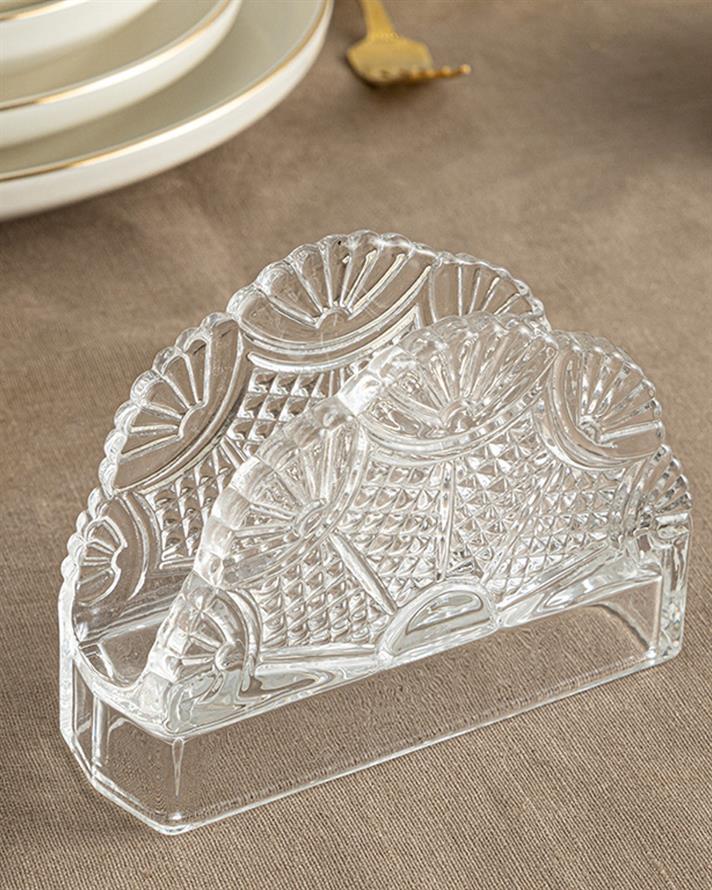 Karissa Glass Napkin Holder 13x9 cm Transparent