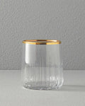 Cocoon Glass 3-Piece Soft Drink Glass Gold