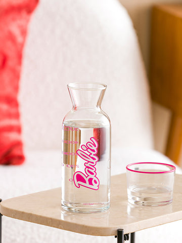 Barbie Printed Glass Carafe Jug with Lid 700 ml