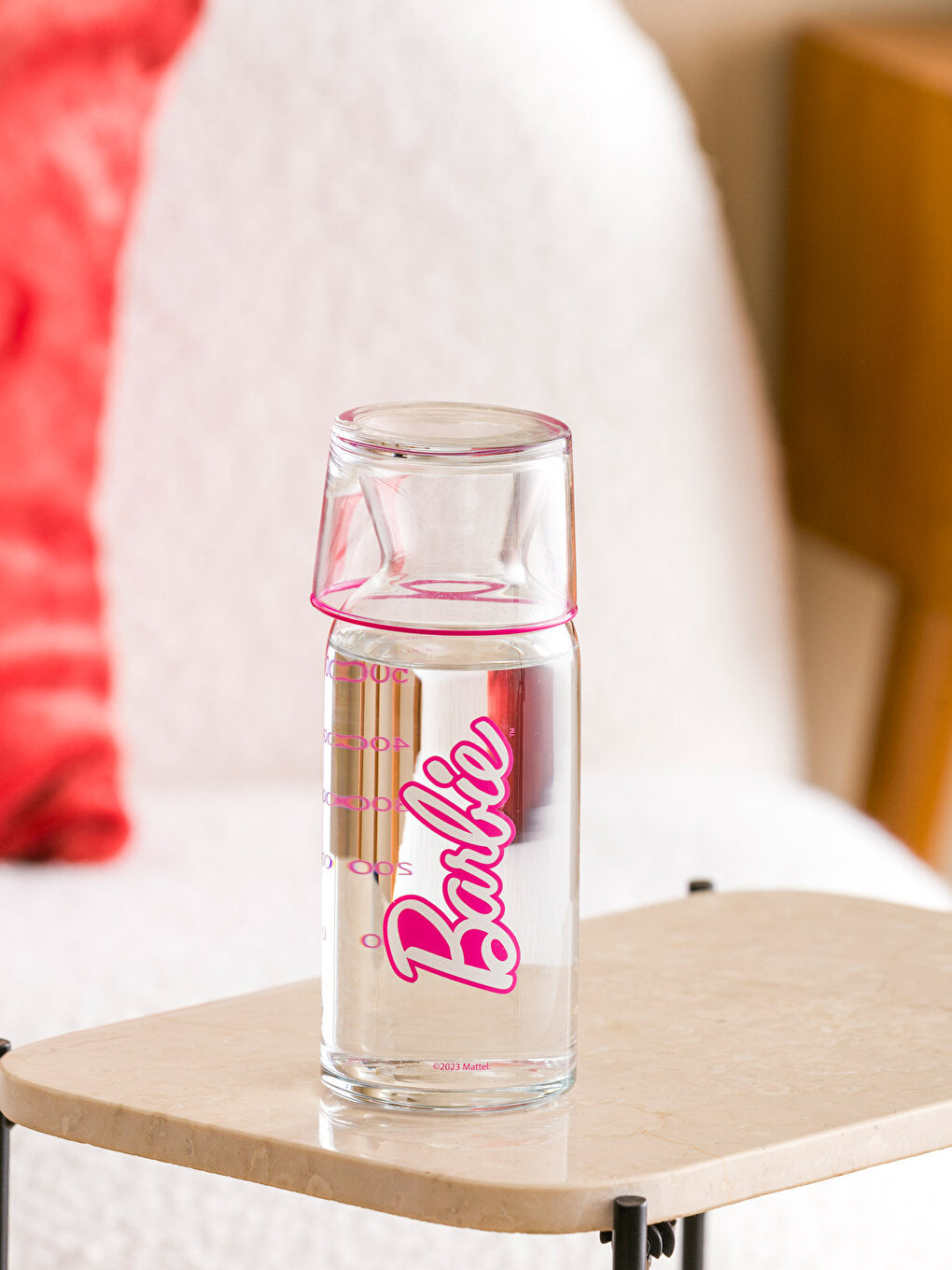 Barbie Printed Glass Carafe Jug with Lid 700 ml