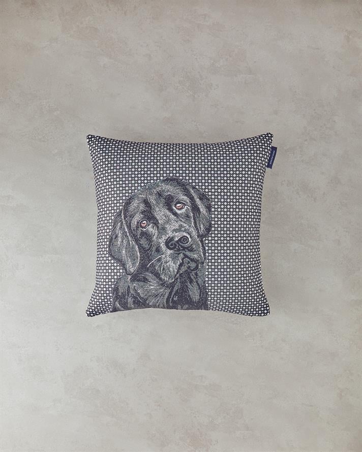 Labrador Tapestry Cushion Cover Black