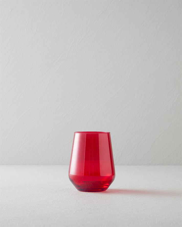 Lacy Glass 3 Pack Soft Drink Cup Red