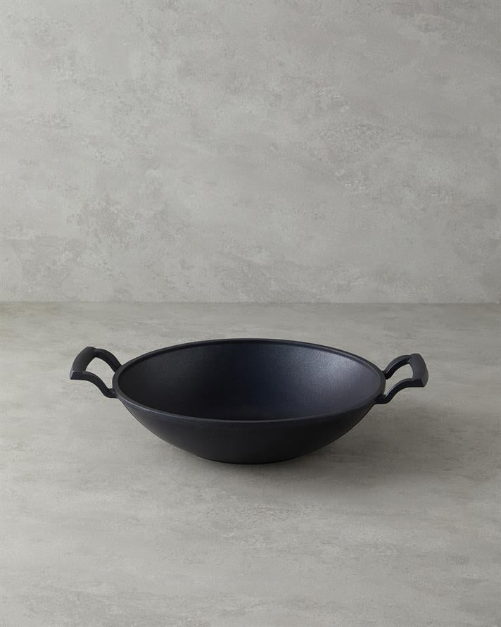 Laura Aluminum Wok Pan 30 cm Black