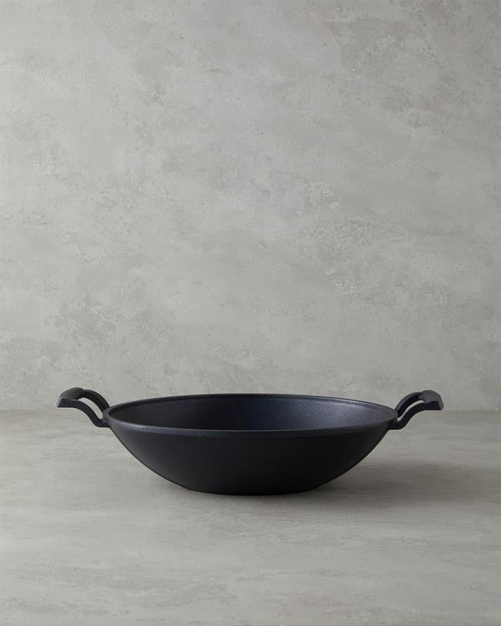 Laura Aluminum Wok Pan 30 cm Black