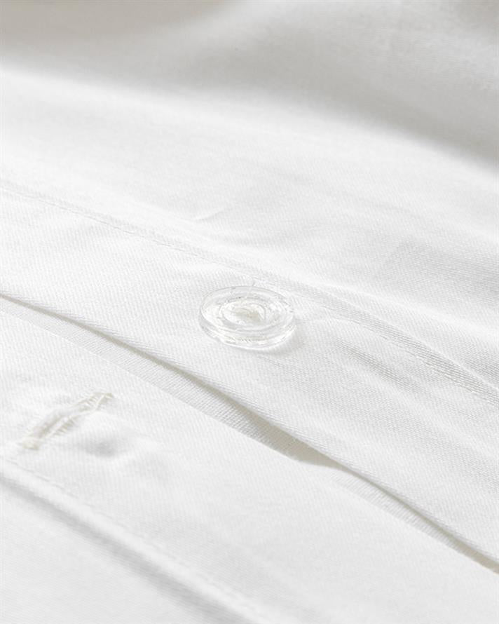 Laurel Cotton Satin Embroidered Double Bed Linen Set White