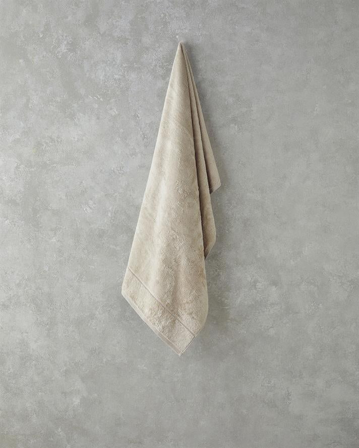 Leafy Bamboo Bath Towel 70x140 cm Light Beige