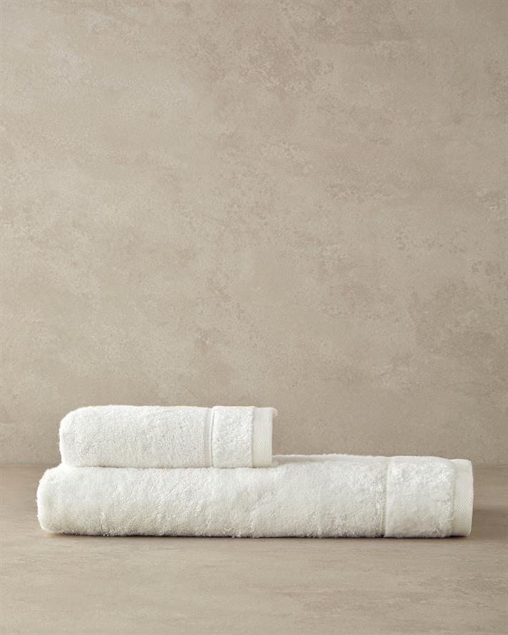 Leafy Bamboo Hand Towel 30x50 cm Ecru