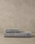 Leafy Bamboo Face Towel 50x90 cm Grey