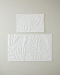 Leafy Joy Cotton Bath Mat Set Ecru