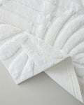 Leafy Joy Cotton Bath Mat Set Ecru