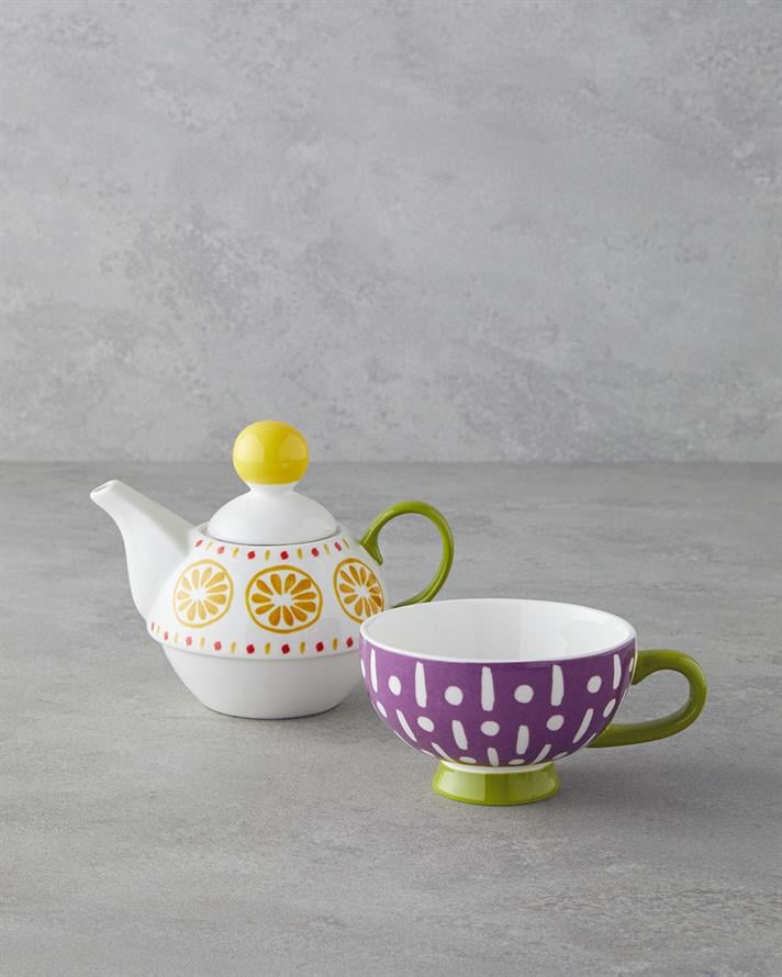 Lemon New Bone China Teapot 400 ml Yellow