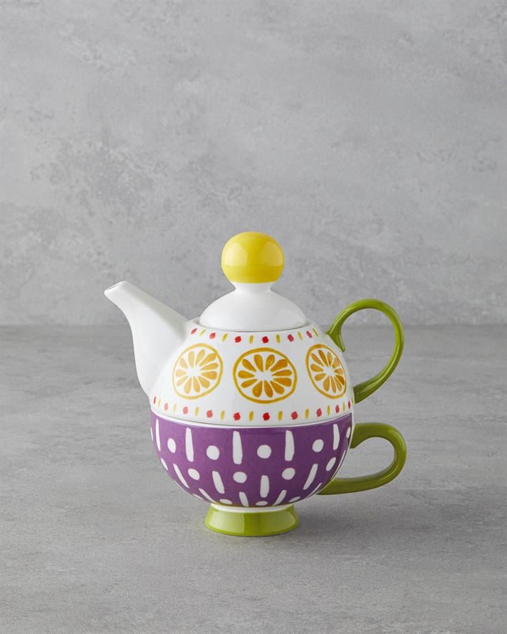 Lemon New Bone China Teapot 400 ml Yellow