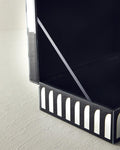 Lena Glass Decorative Box Black - White