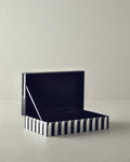 Lena Glass Decorative Box Black - White