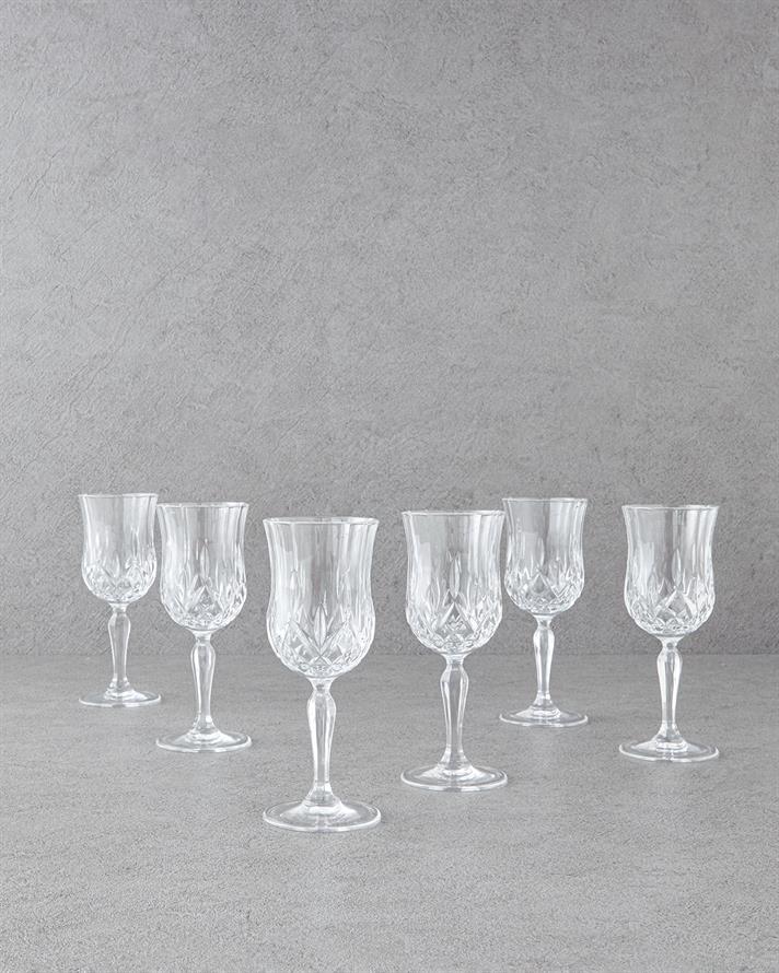 Leonora Crystal Glass Set of 6 230 ml Clear