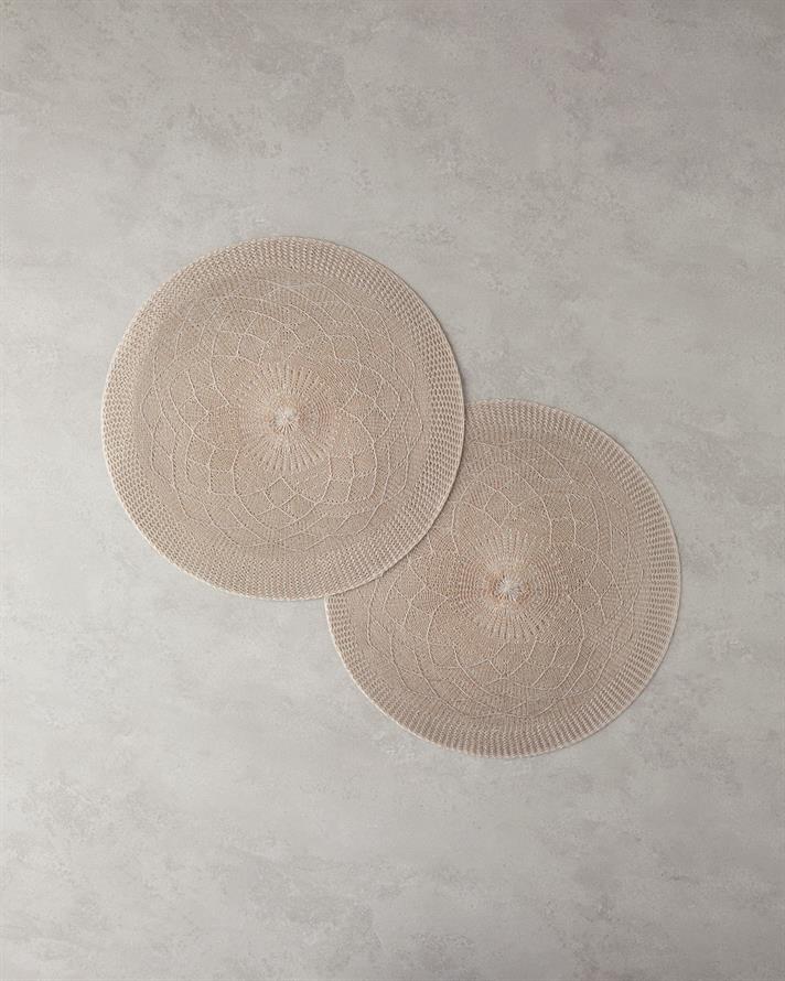 Leron Polyester 2-Piece American Tableware Beige