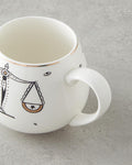 Libra New Bone China Mug 325 ml Black-White-Gold