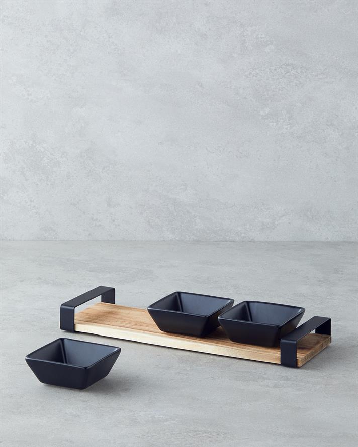 Lida Ceramic Breakfast and Serving Set 325x100 ml Black