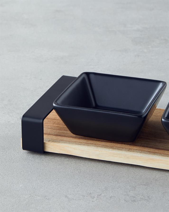 Lida Ceramic Breakfast and Serving Set 325x100 ml Black