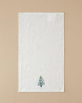 Light Tree Cotton Embroidered Hand Towel 30x50 cm Ecru