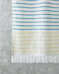 Linelike Cotton Striped Beach Towel 90x150 cm Ecry-Green-Yellow