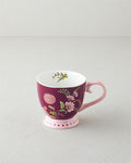 Loly New Bone China Mug 460 ml Burgundy