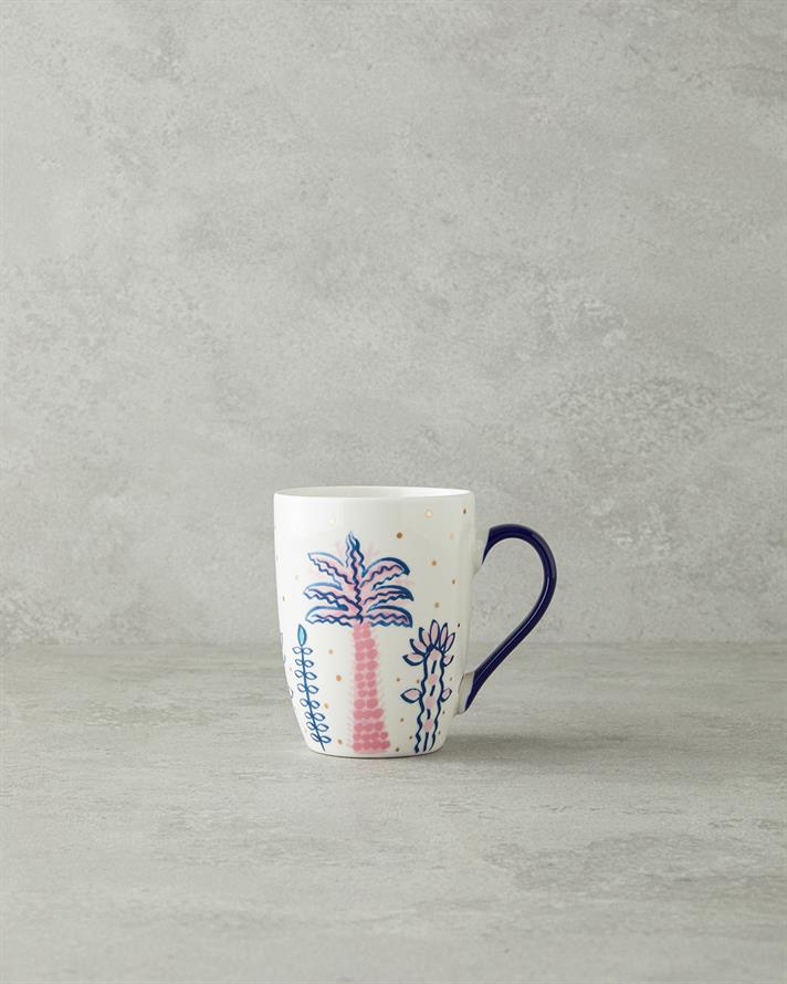 Love Adore New Bone China Mug Pink - Blue