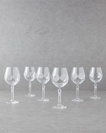 Lucienne Crystal Set of 6 Goblets 530 ml Transparent
