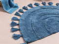 Luna Cotton Bath Mat Light Blue