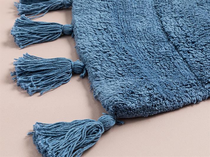 Luna Cotton Bath Mat Light Blue
