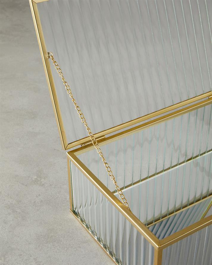 Luxury Glass Decorative Box Gold