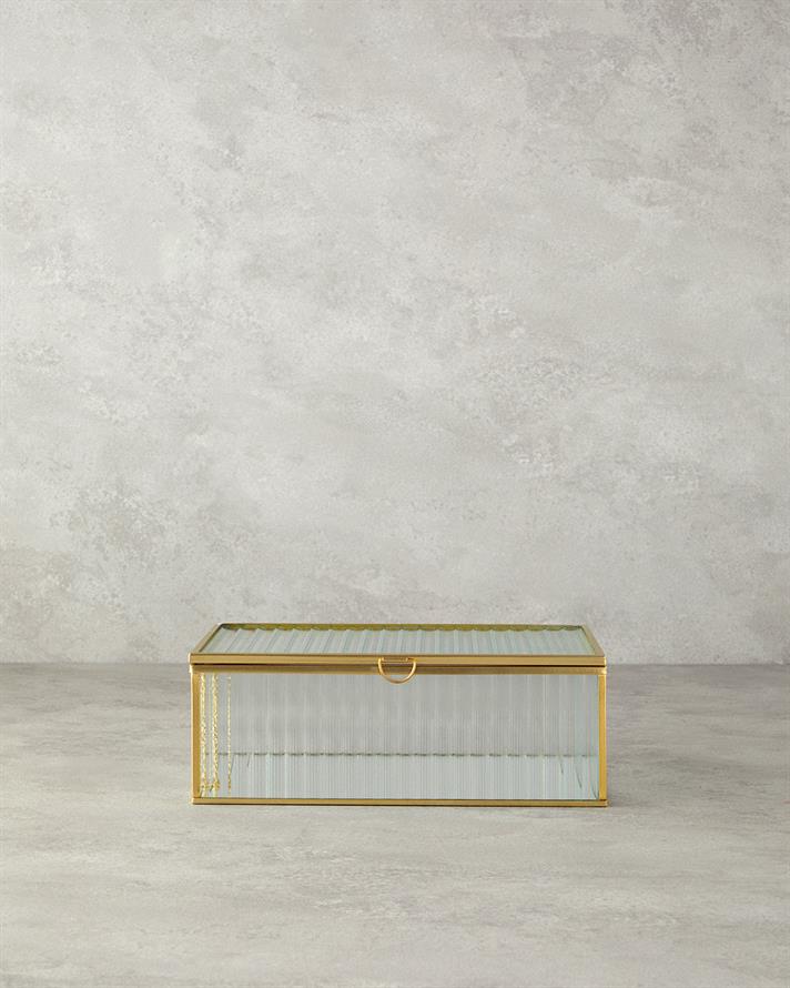 Luxury Glass Decorative Box Gold