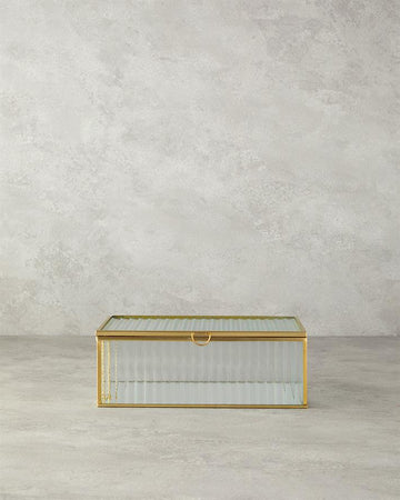 Luxury Glass Decorative Box Gold