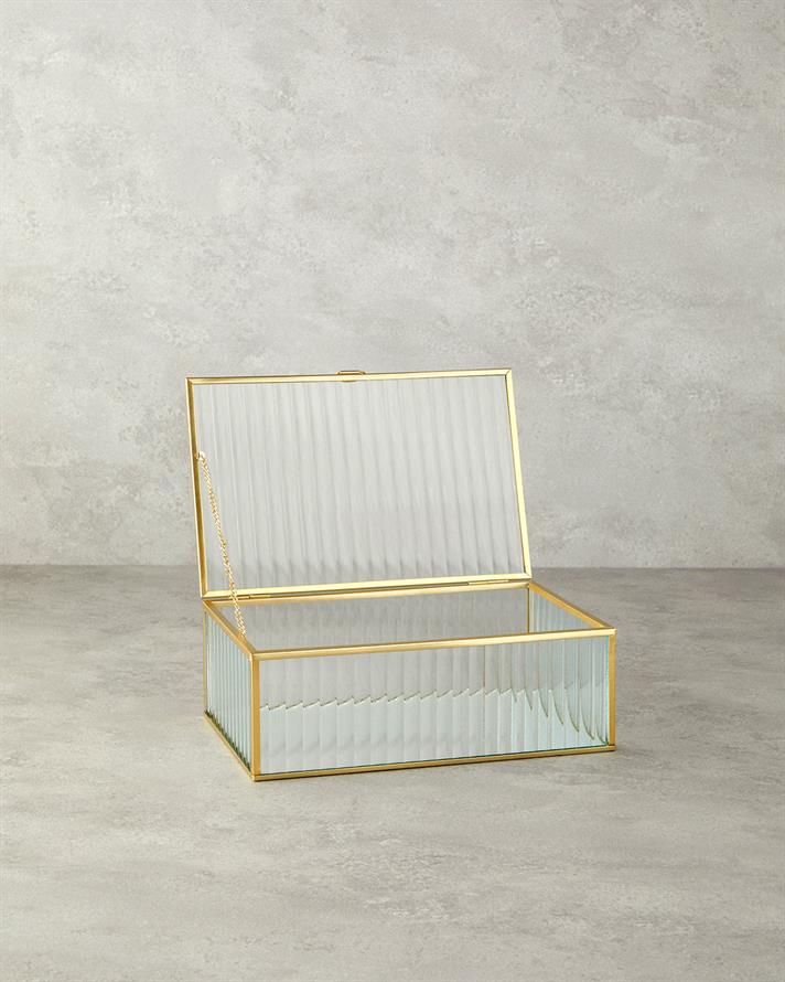 Luxury Glass Decorative Box Gold