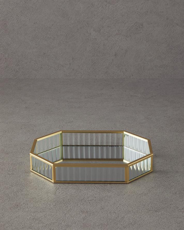 Luxury Glass Decorative Tray Gold